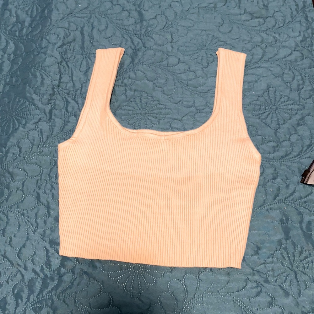 Cream color shein crop top